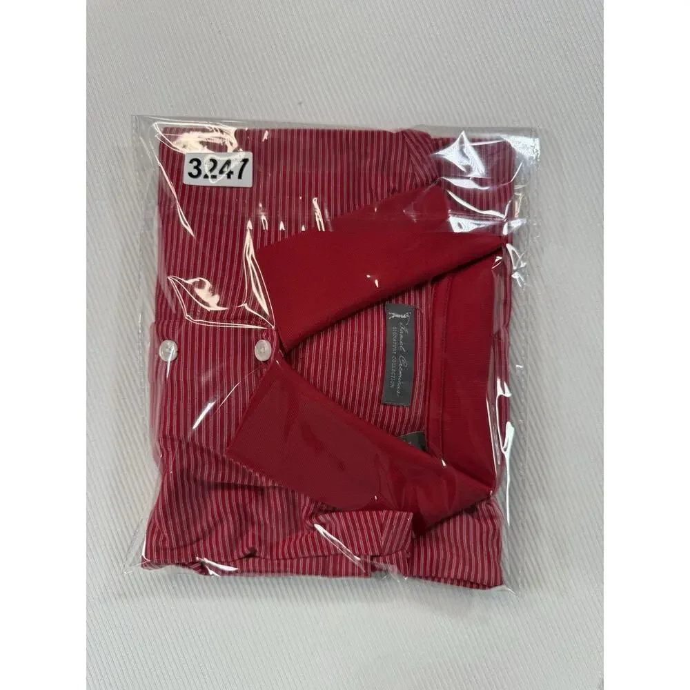 Daniel Cremieux Polo Shirt Mens Large Red Striped Golf Casual - Picture 8 of 8